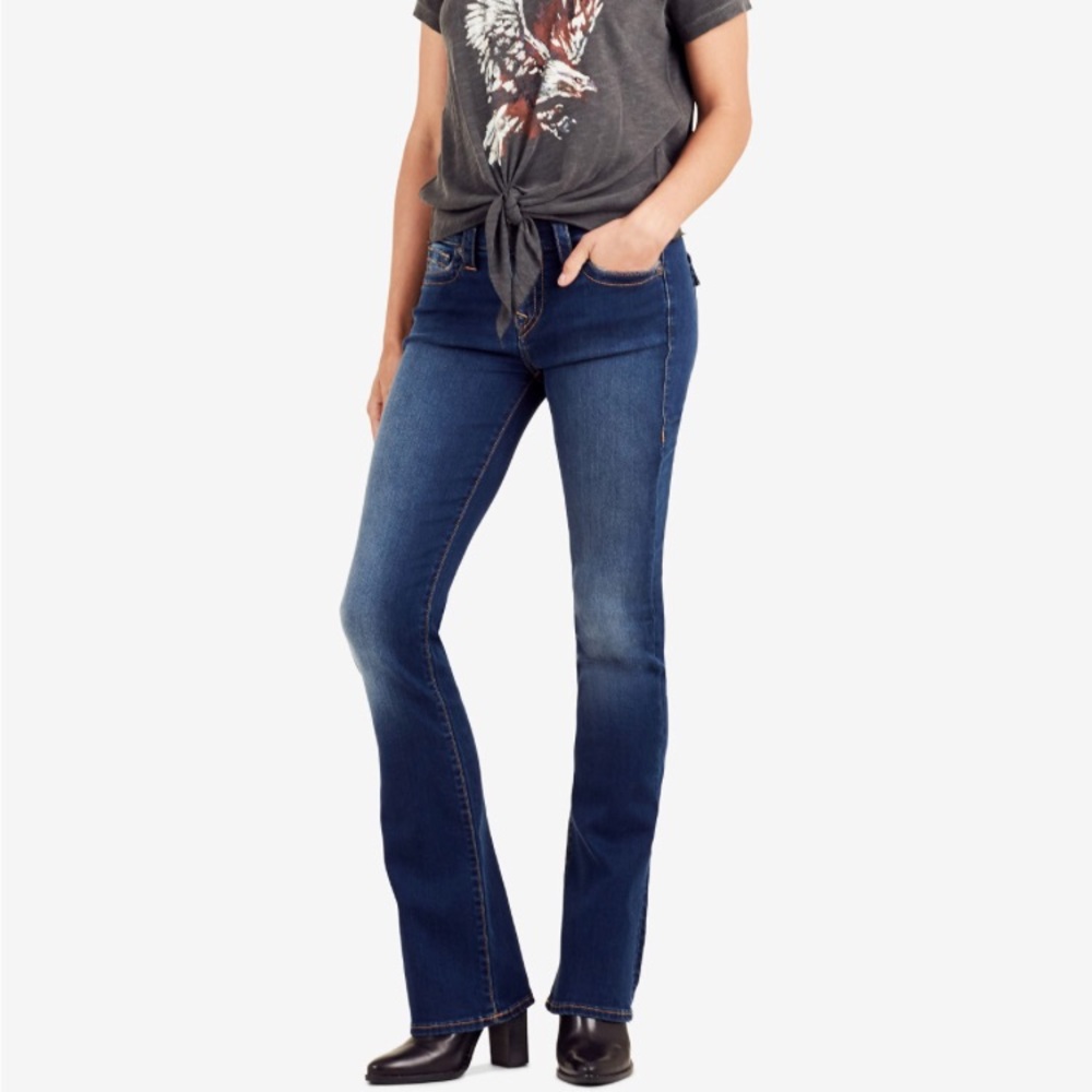 True Religion Becky Dark-Wash Bootcut Jeans 27